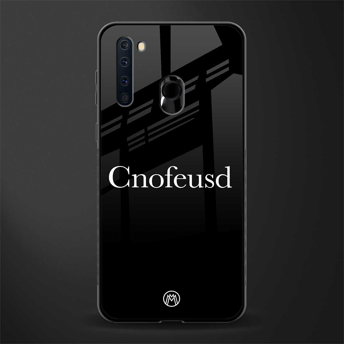 cnofeusd confused black glass case for samsung a21 image