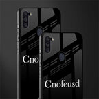 cnofeusd confused black glass case for samsung galaxy m11 image-2