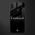 cnofeusd confused black glass case for samsung a11 image