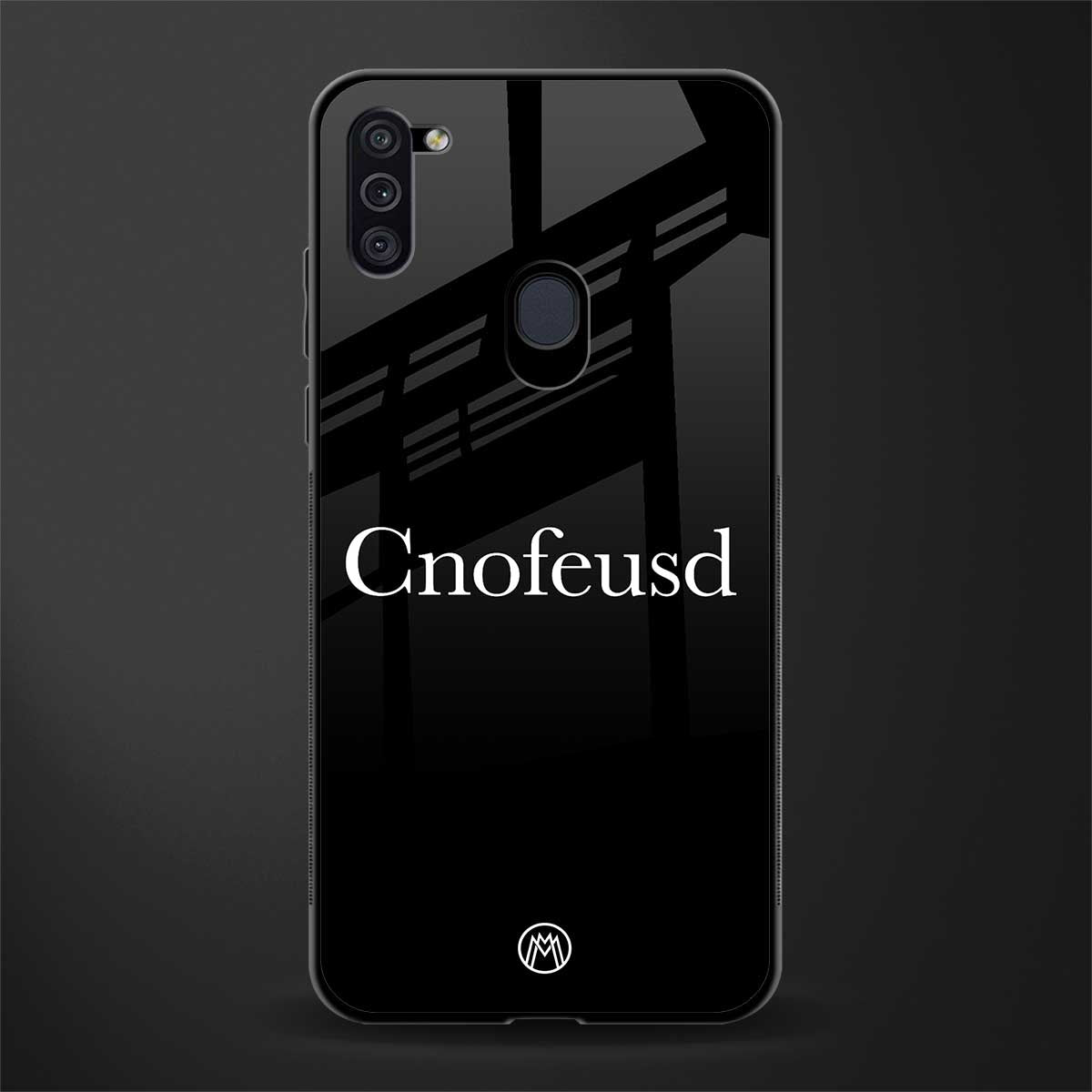 cnofeusd confused black glass case for samsung a11 image