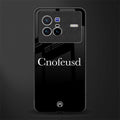 cnofeusd confused black glass case for vivo x80 image