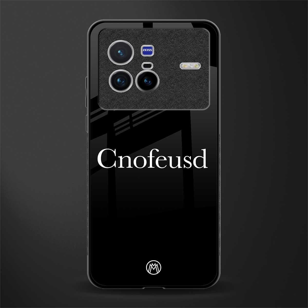 cnofeusd confused black glass case for vivo x80 image