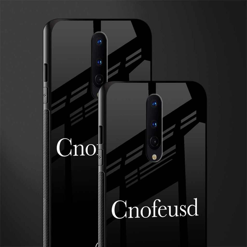 cnofeusd confused black glass case for oneplus 8 image-2