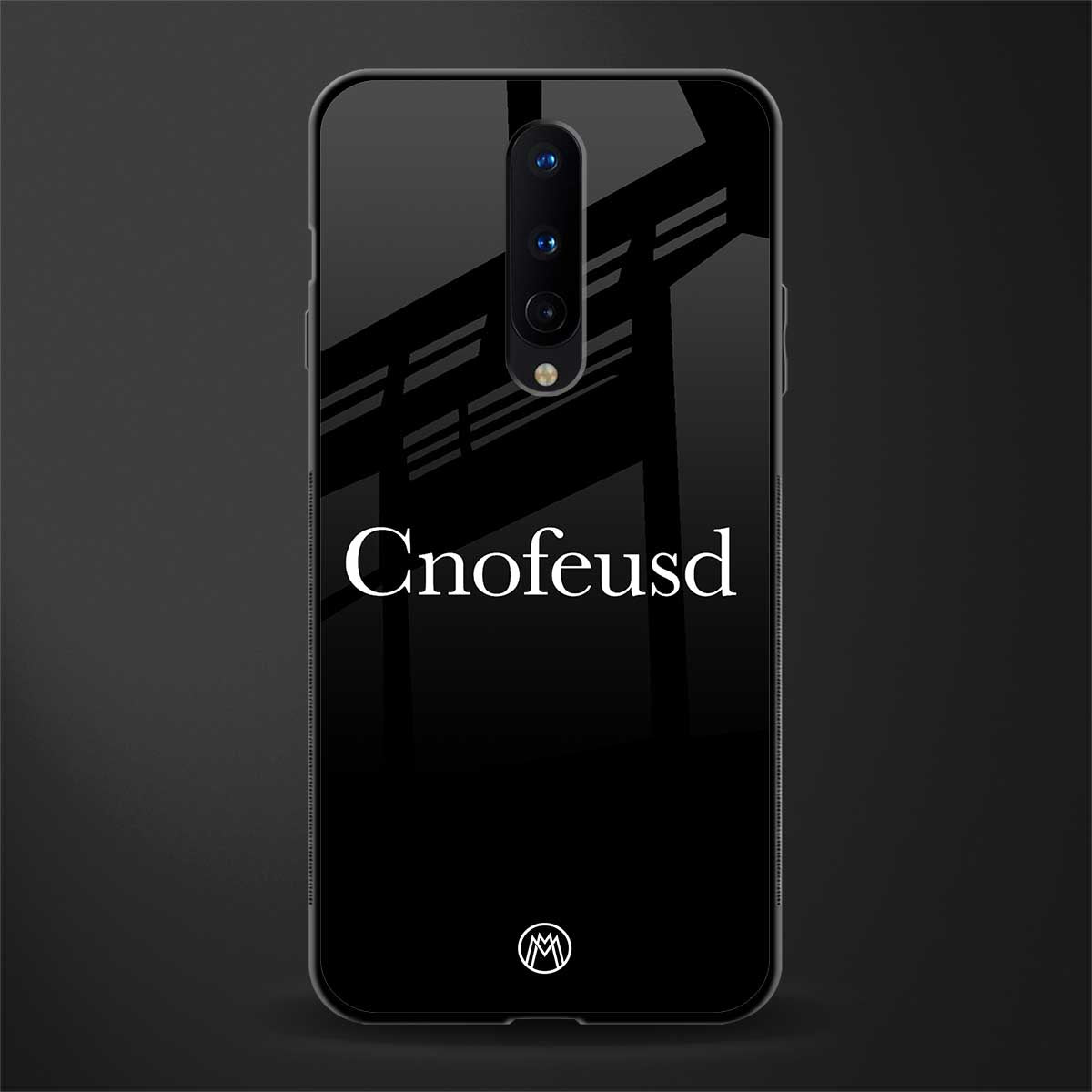 cnofeusd confused black glass case for oneplus 8 image