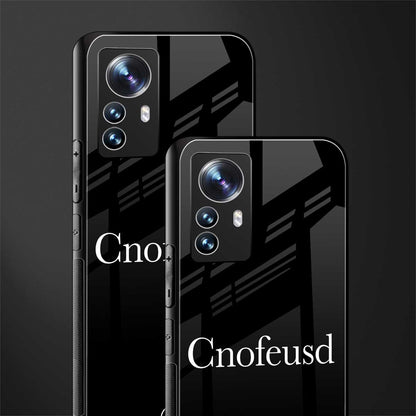 cnofeusd confused black back phone cover | glass case for xiaomi 12 pro