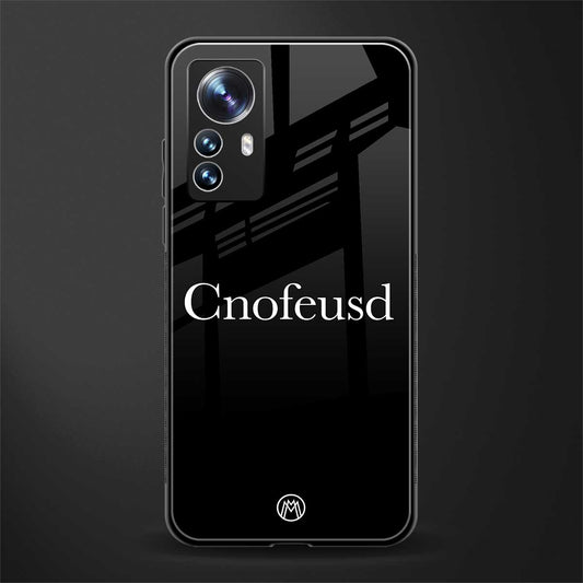 cnofeusd confused black back phone cover | glass case for xiaomi 12 pro