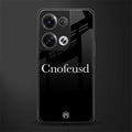 cnofeusd confused black back phone cover | glass case for oppo reno 8
