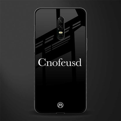 cnofeusd confused black glass case for oneplus 6 image