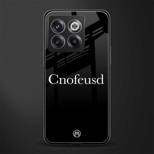 cnofeusd confused black back phone cover | glass case for oneplus 10t