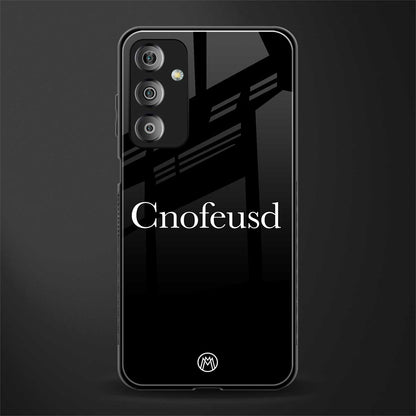 cnofeusd confused black back phone cover | glass case for samsung galaxy f23 5g