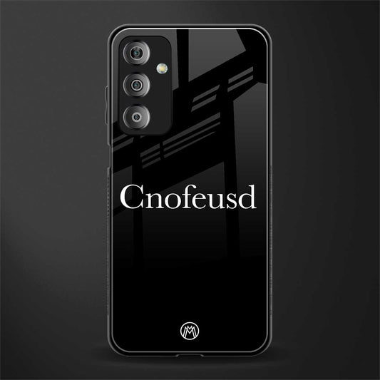cnofeusd confused black back phone cover | glass case for samsung galaxy f23 5g