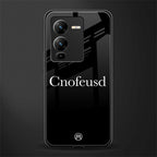 cnofeusd confused black back phone cover | glass case for vivo v25 pro 5g
