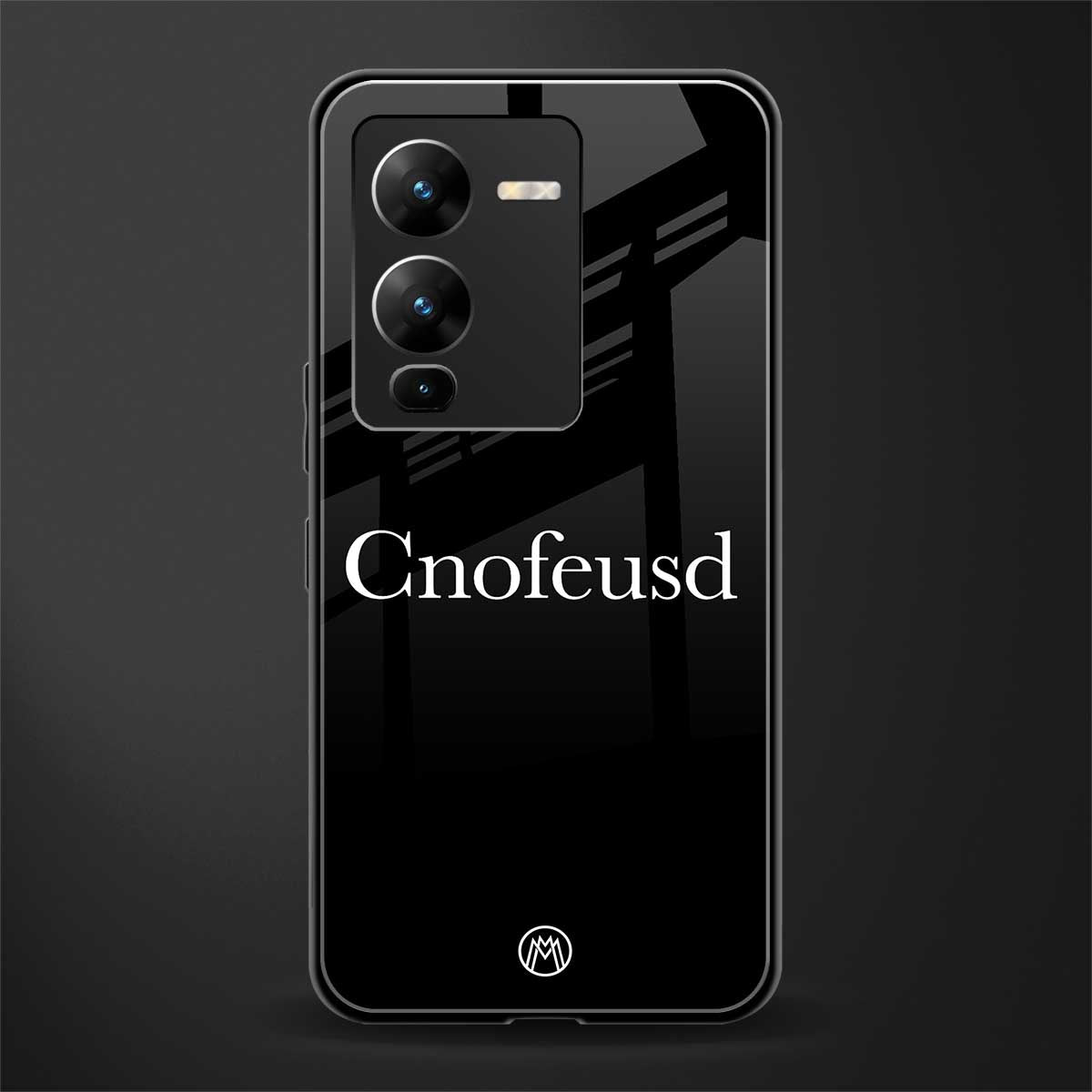 cnofeusd confused black back phone cover | glass case for vivo v25 pro 5g