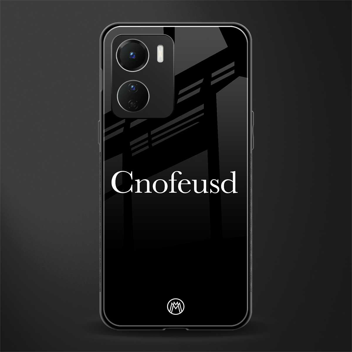 cnofeusd confused black back phone cover | glass case for vivo y16