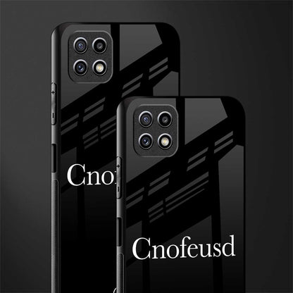 cnofeusd confused black back phone cover | glass case for samsung galaxy f42