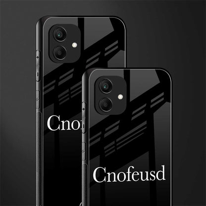 cnofeusd confused black back phone cover | glass case for samsung galaxy a04