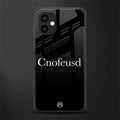 cnofeusd confused black back phone cover | glass case for samsung galaxy a04
