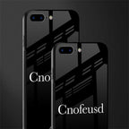 cnofeusd confused black glass case for iphone 8 plus image-2