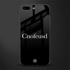 cnofeusd confused black glass case for iphone 7 plus image