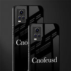 cnofeusd confused black back phone cover | glass case for vivo v21e 4g