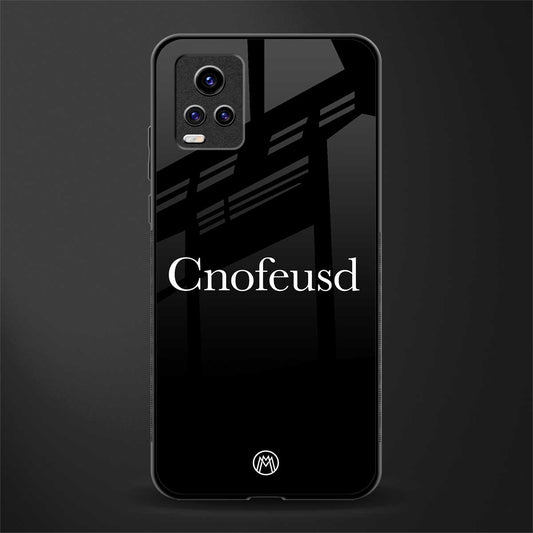cnofeusd confused black back phone cover | glass case for vivo v21e 4g