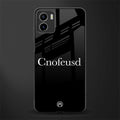 cnofeusd confused black back phone cover | glass case for vivo y72