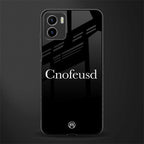 cnofeusd confused black back phone cover | glass case for vivo y72