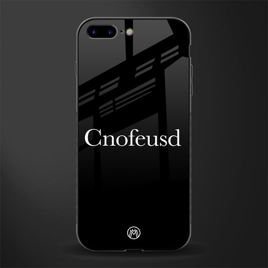 cnofeusd confused black glass case for iphone 8 plus image