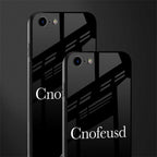 cnofeusd confused black glass case for iphone se 2020 image-2