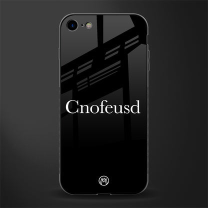 cnofeusd confused black glass case for iphone 7 image