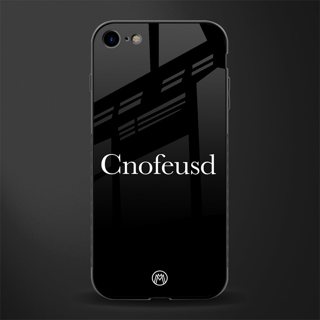 cnofeusd confused black glass case for iphone se 2020 image