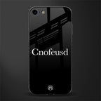cnofeusd confused black glass case for iphone se 2020 image