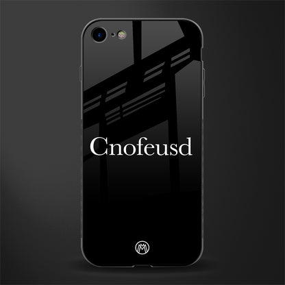 cnofeusd confused black glass case for iphone 8 image