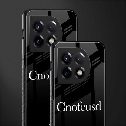 cnofeusd confused black back phone cover | glass case for oneplus 11