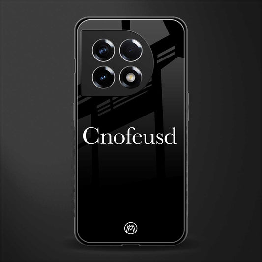 cnofeusd confused black back phone cover | glass case for oneplus 11