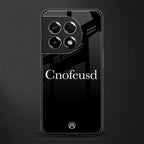 cnofeusd confused black back phone cover | glass case for oneplus 11r