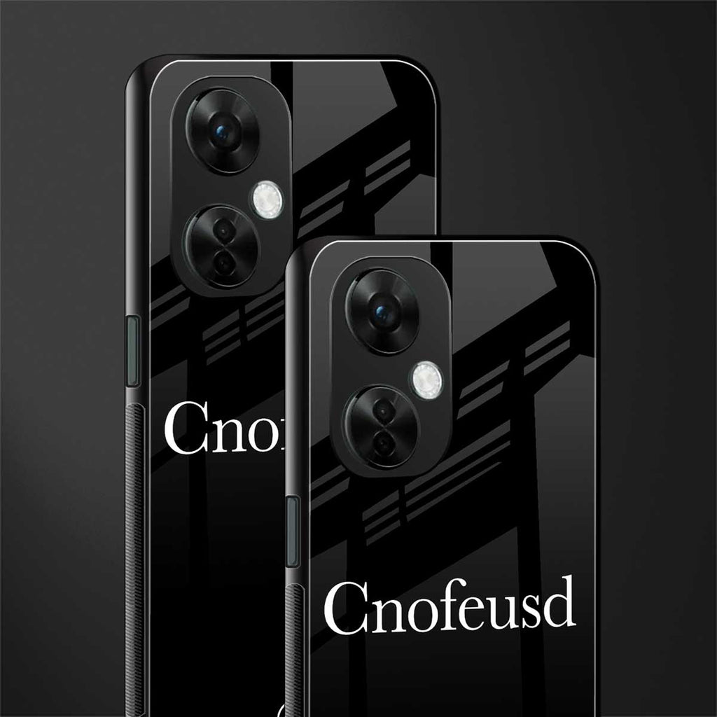 cnofeusd confused black back phone cover | glass case for oneplus nord ce 3 lite