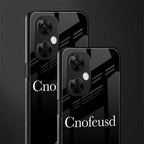 cnofeusd confused black back phone cover | glass case for oneplus nord ce 3 lite