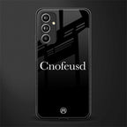 cnofeusd confused black back phone cover | glass case for samsung galaxy a54 5g