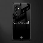 cnofeusd confused black back phone cover | glass case for samsung galaxy a14 5g