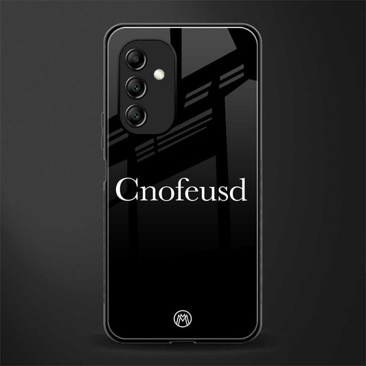 cnofeusd confused black back phone cover | glass case for samsung galaxy a14 5g