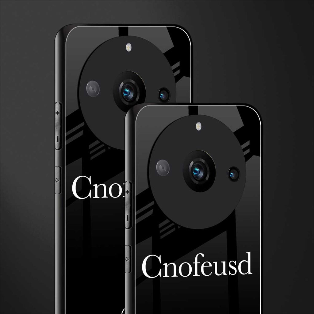 cnofeusd confused black back phone cover | glass case for realme 11 pro 5g