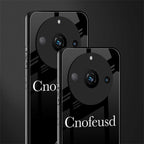 cnofeusd confused black back phone cover | glass case for realme 11 pro 5g