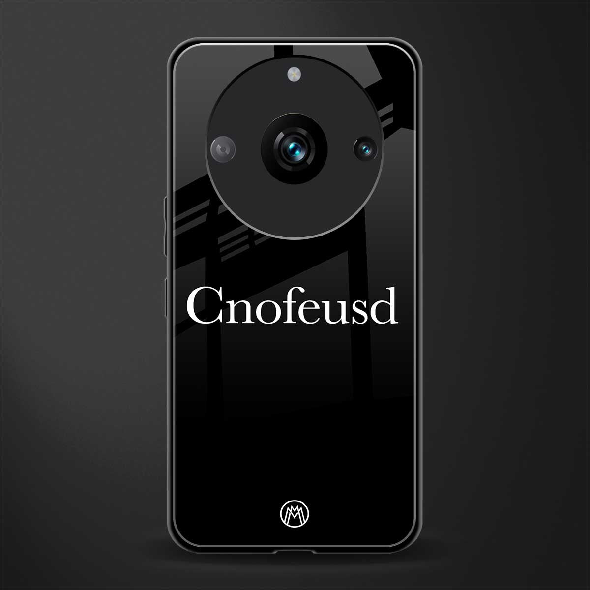 cnofeusd confused black back phone cover | glass case for realme 11 pro 5g