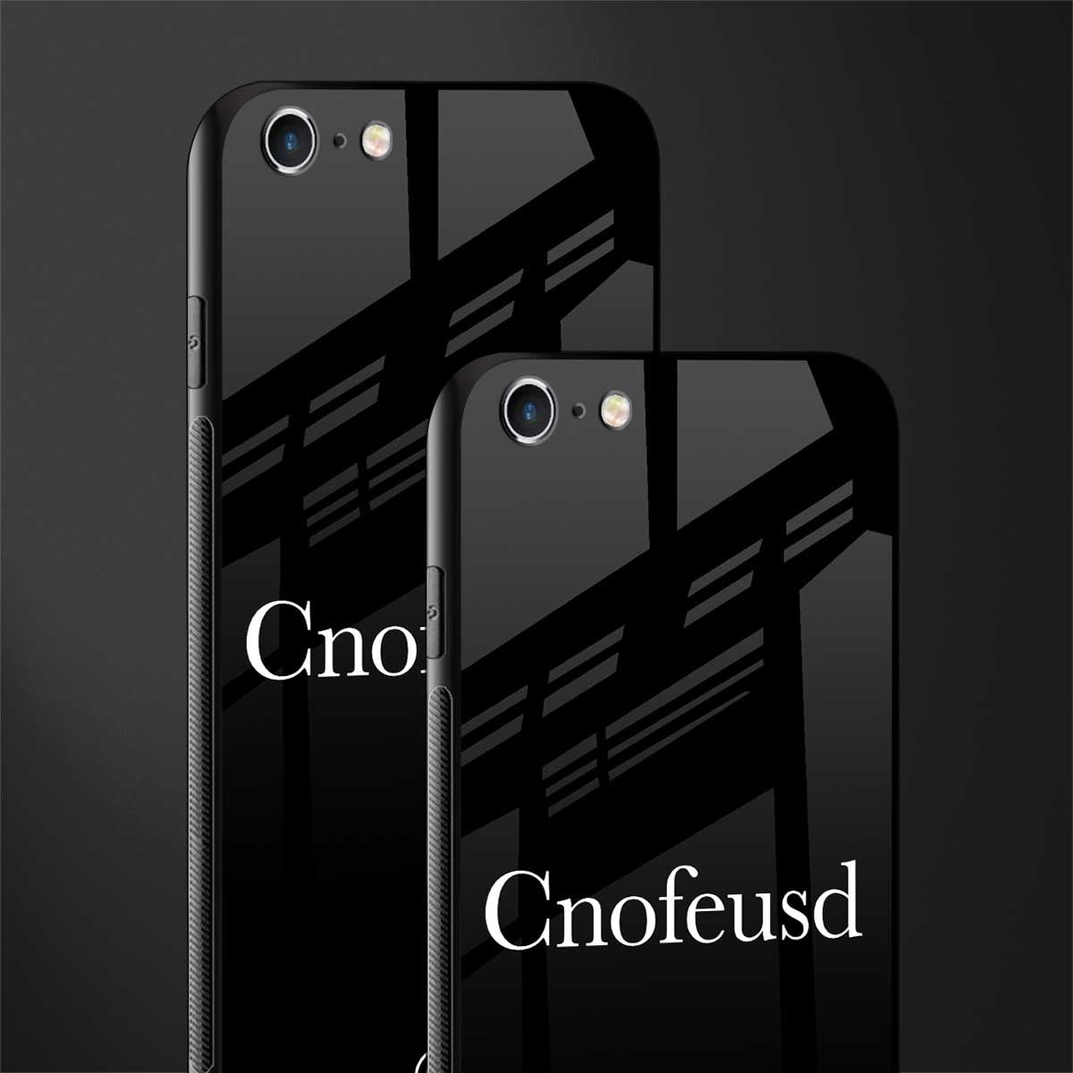 cnofeusd confused black glass case for iphone 6 plus image-2