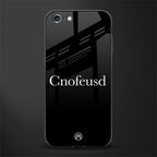 cnofeusd confused black glass case for iphone 6 plus image