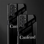 cnofeusd confused black back phone cover | glass case for samsun galaxy a24 4g