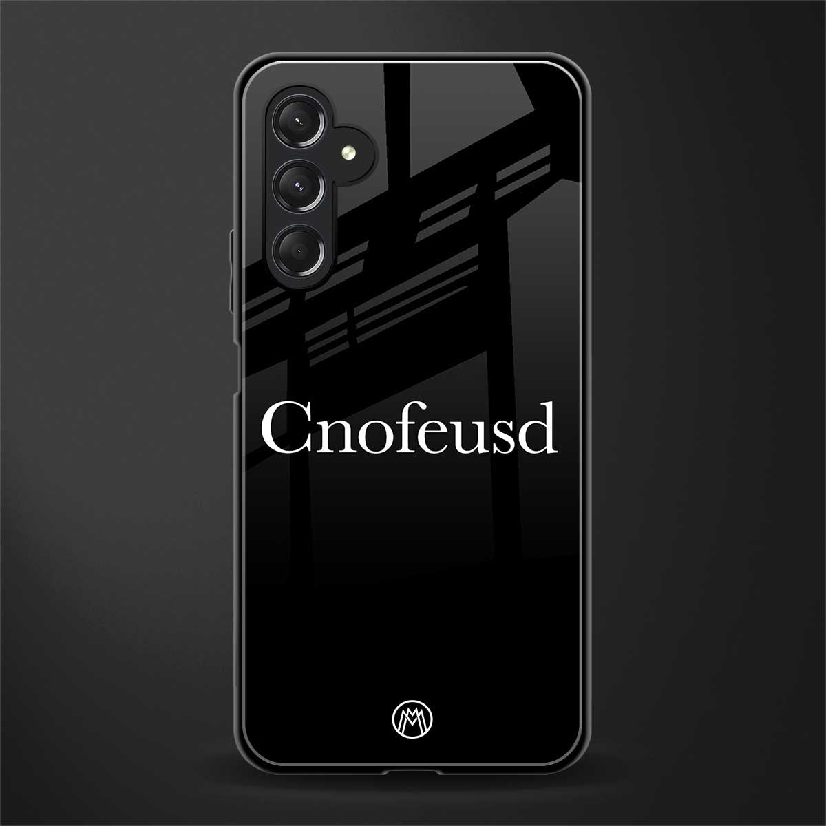 cnofeusd confused black back phone cover | glass case for samsun galaxy a24 4g