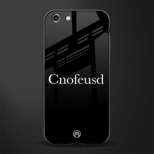 cnofeusd confused black glass case for iphone 6 image