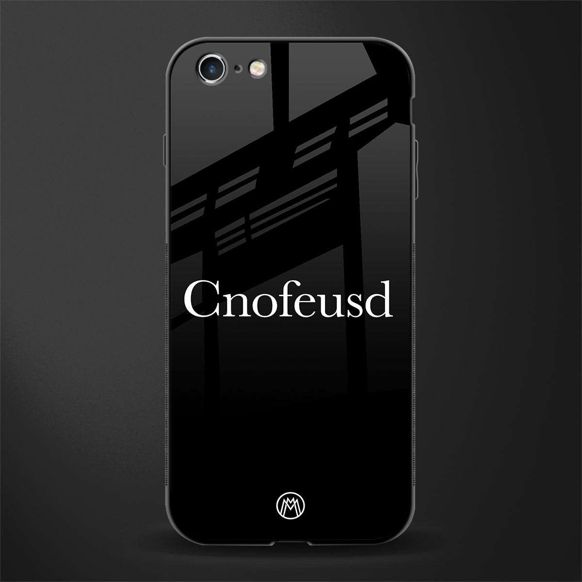 cnofeusd confused black glass case for iphone 6s plus image